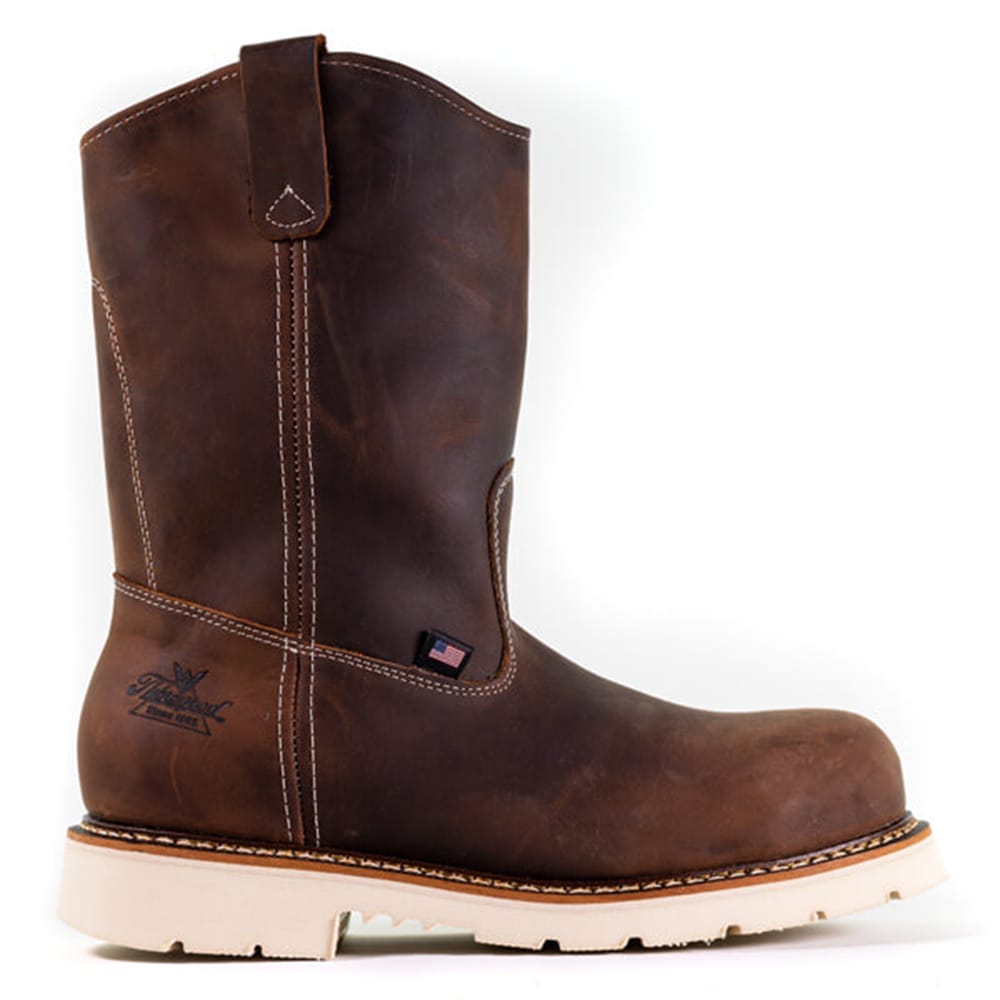 Thorogood Men's American Heritage 11 Inch Trail Crazyhorse Safety Toe PullOn Wellington Work